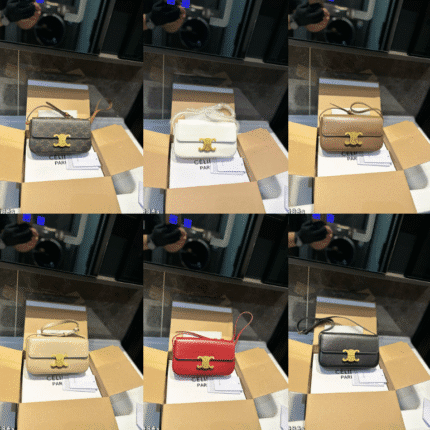 Celine Triomphe Crossbody Bag Series: Luxe Leather with Signature Hardware (21*12cm)