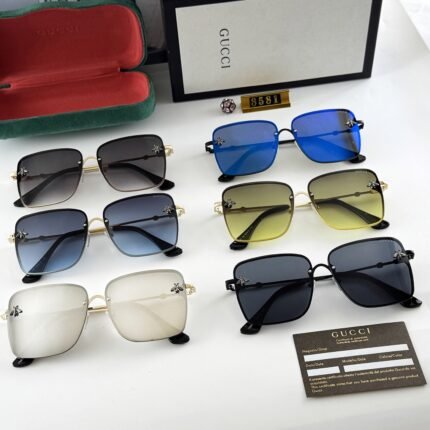 Gucci Square Sunglasses Collection: Bee - Accented Elegance in Vibrant Hues