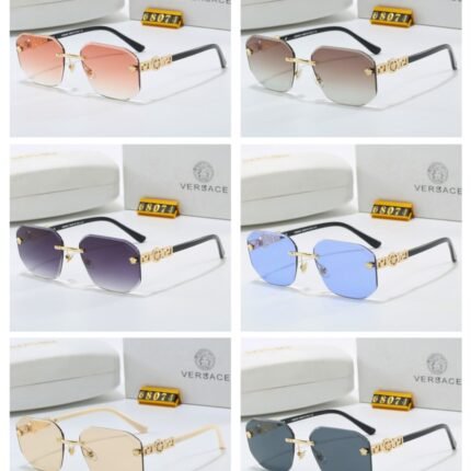 Versace Rimless Sunglasses Collection: Luxurious Design, Vibrant Hues
