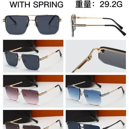 Square Rimless Sunglasses (Model 6921): Lightweight Luxury with Gradient Styles
