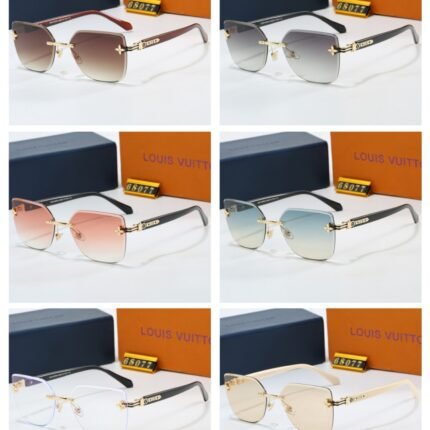 Louis Vuitton Rimless Square Sunglasses (Model 68077): Elegant Gradient Styles
