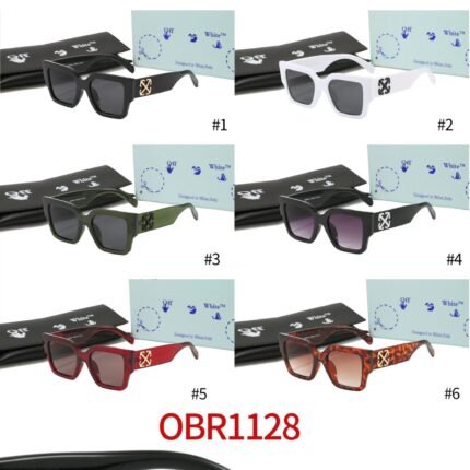 Off - White OBR1128 Series Sunglasses, Stylish Square Frames with Iconic Details