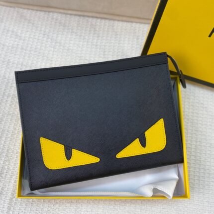 Fendi Monster Eyes Pouch: Signature Playful Design with Premium Leather (26×20cm)