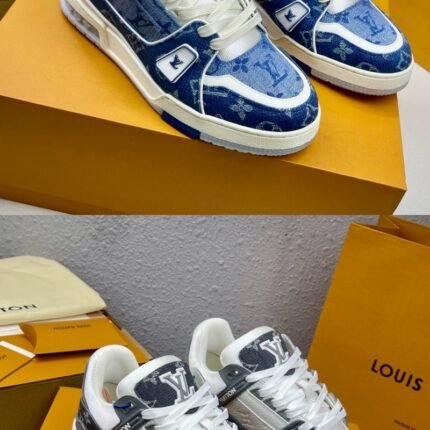 Louis Vuitton Denim Trainer Sneaker Collection: Iconic Monogram Style with Denim Textures
