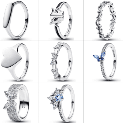 Simple 925 silver high-quality light luxury rose ring, available in various styles