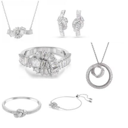 Swarovski Mesmera Sparkling Set: Necklace + Earrings + Ring + Bangle + Bracelet