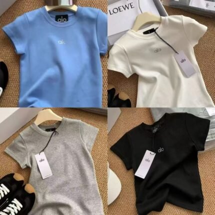 Alo Casual Sport Polo Short Sleeve + Shorts Two-Piece Set - Multiple Colors Available, Breathable & Comfortable Set (复制)