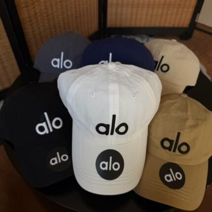 Alo Embroidered Logo Baseball Cap - Multiple Colors Available, Casual Sun Visor Hat
