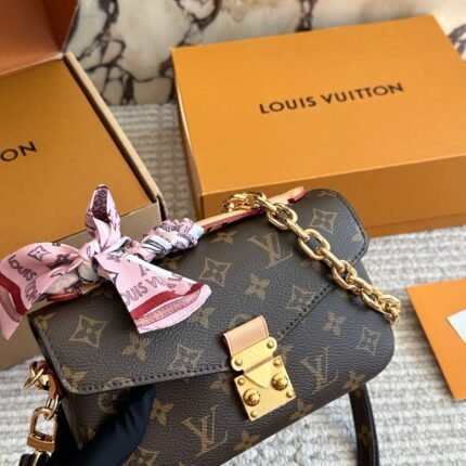 LV Pochette Métis Monogram Messenger Bag with Silk Scarf (Size 21.5×13.5×6cm)