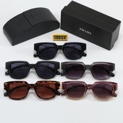 Prada 4066 Square Sunglasses with Inverted Triangle Logo - Multiple Colors Available, Luxury Sunglasses