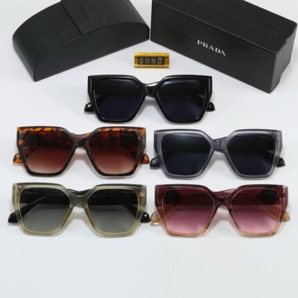 Prada 4083 Irregular Oversized Sunglasses - Multi-Color Acetate Luxury Eyewear