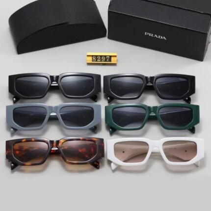 Prada 8297 Narrow Rectangular Sunglasses - Multiple Colors Available, Luxury Sunglasses