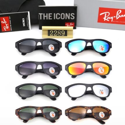 Ray-Ban 2289 Retro Sporty Sunglasses - Multi-Color Mirrored Lens Eyewear