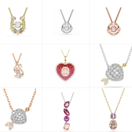 Swarovski Heart & Swan Necklace Collection - Luxury Sparkling Pendant Necklaces