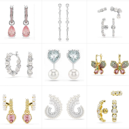 Swarovski Diverse Style Earring Collection | Luxury Pearl, Heart & Butterfly Earrings (Multiple Styles Available)