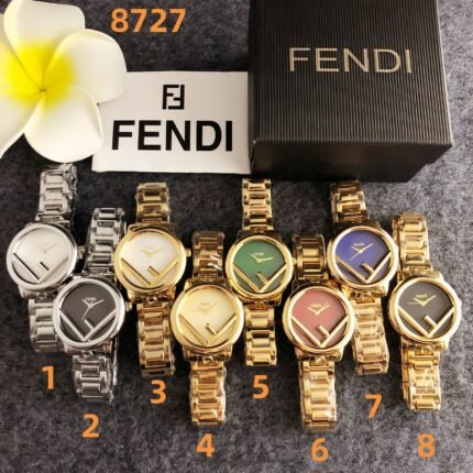 Fendi 8727 Luxury Crystal Steel Band Watch | Versatile Fashion Unisex Timepiece