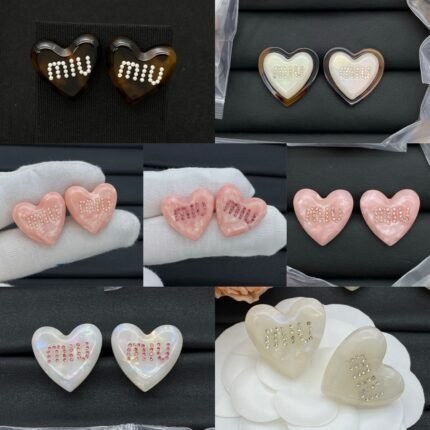 Miu Miu Crystal-Encrusted Letter Earrings | Luxury MIU Logo Ear Jewelry