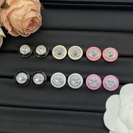 Miu Miu Luxury Logo Stud Earrings | Classic Versatile Ear Jewelry (Multi-Color & Style Options Available)