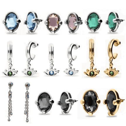 UNO de 50 Colorful Gemstone Earring Collection -Luxury Designer Jewelry