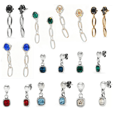 UNO de 50 Gemstone Chain Earring Collection - Luxury Drop Earrings