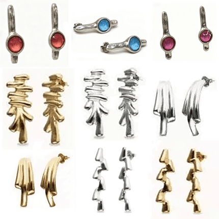 UNO de 50 Textured Earring Collection - Artisan Statement Earrings
