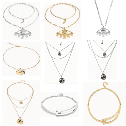 UNO de 50 Spanish Luxury Evil Eye Necklace Collection - Designer Layered Chokers & Necklaces
