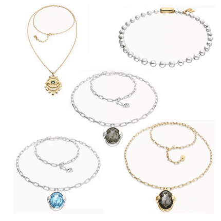 UNO de 50 Spanish Luxury Gemstone Pendant Necklace Collection - Designer Layered Chokers & Necklaces