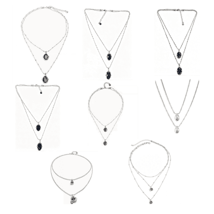 UNO de 50 Luxury Gemstone Layered Necklace Collection - Designer Chokers & Necklaces