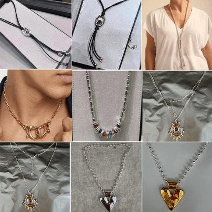 UNO de 50  Luxury Necklace Collection - Designer Evil Eye & Heart Pendant Necklaces