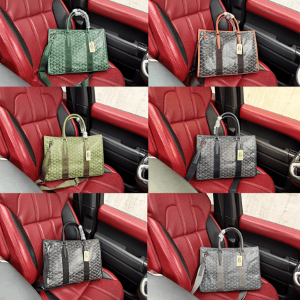 GOYARD Y Monogram Commuter Briefcase Tote Bag, Multi-color Men's Handheld Laptop Crossbody Travel Bag ( 39x29x6.5cm)